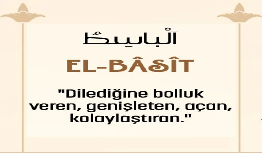 El-Bâsıt İsmi Şerifi